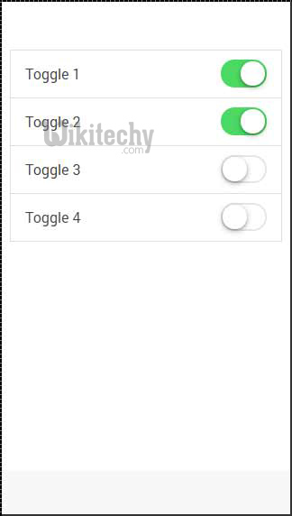  Ionic Toggle List